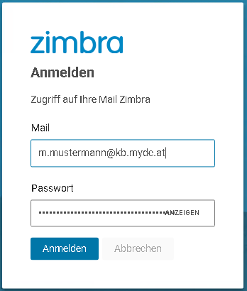 Zugangsdaten